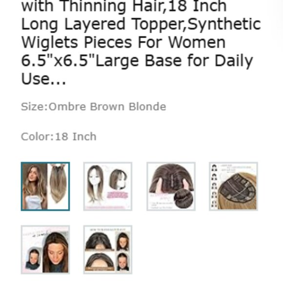 Molefi Hair Toppers for Women with Thinning Hair,18 Inch Long Layered Topper - Picture 2 of 2